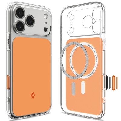 Funda Spigen Ultra Hybrid T MagSafe iPhone 18/17 Pro | Naranja brillante